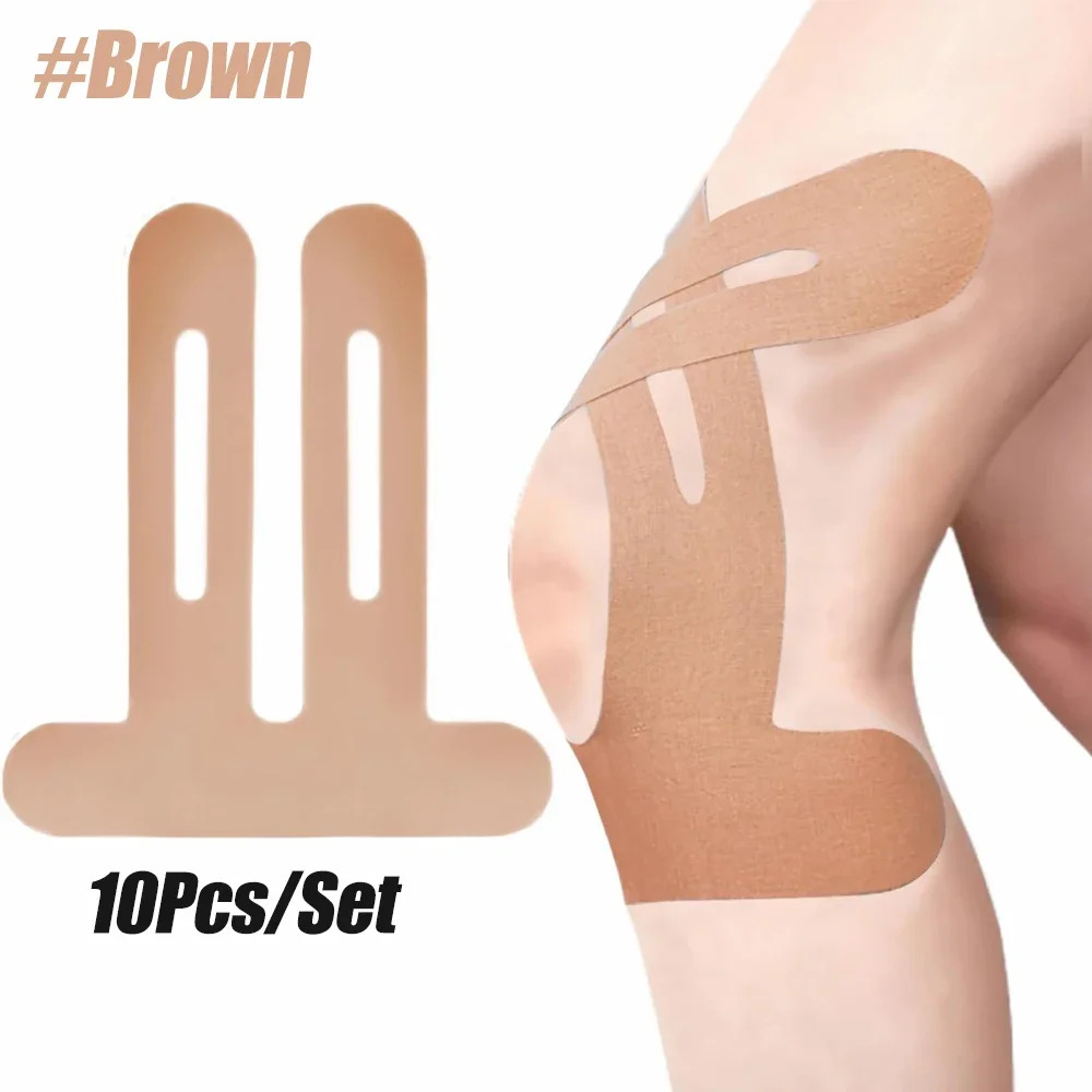 Sports Taping Precut - شريط كينيسيولوجي للركبة، مقاوم للماء ومرن،