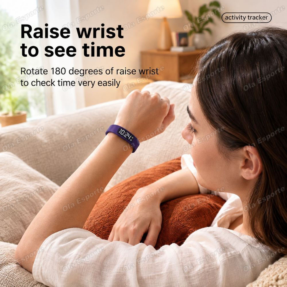 ساعة ذكية رقمية بتقنية LED، مق - مراجعة Health Wellness Bracelet وسعره