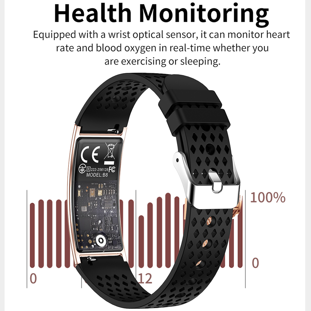 رقيقة جدا سوار ذكي النساء الرج - مراجعة Health Wellness Bracelet وسعره