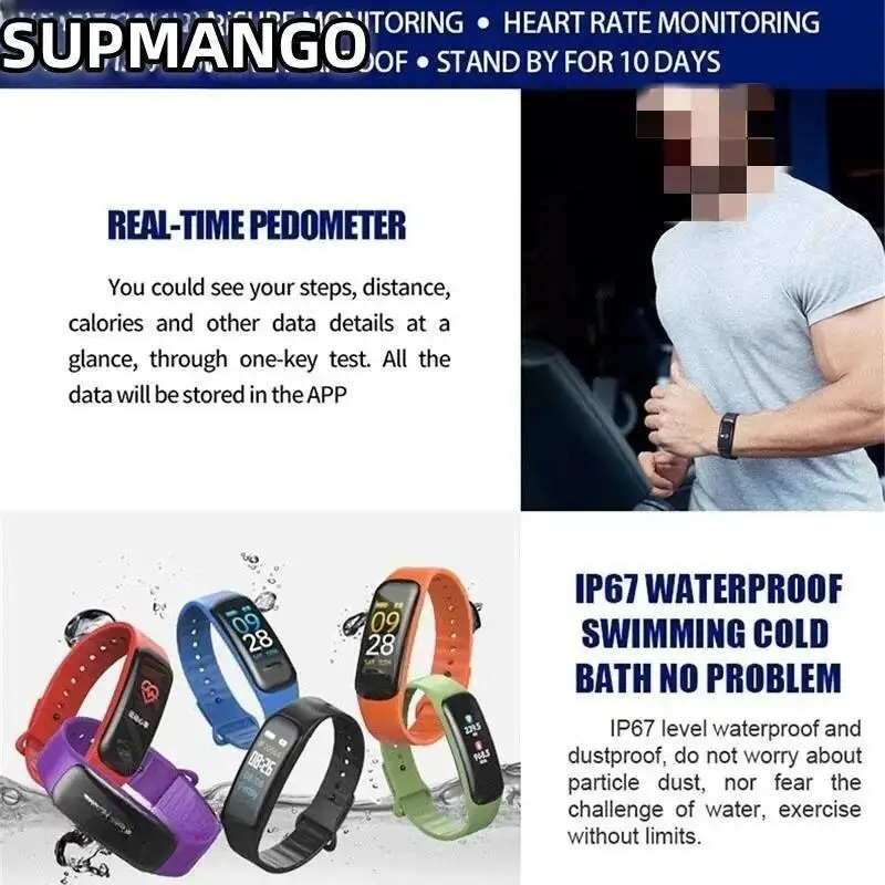 ساعة ذكية C1 Plus مع قياس معدل - مراجعة Health Wellness Bracelet وسعره